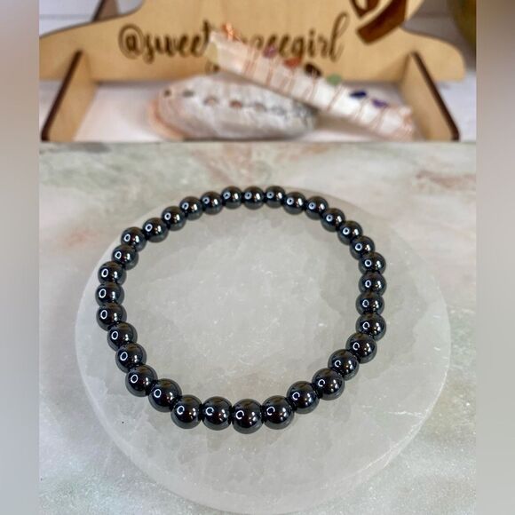 Handmade Hematite Rainbow Chakra Mixed Gemstone Bead Bracelet Set - Picture 5 of 8